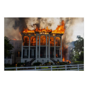 Poster Antebellum Mansion   Incendies Nottoway Resort