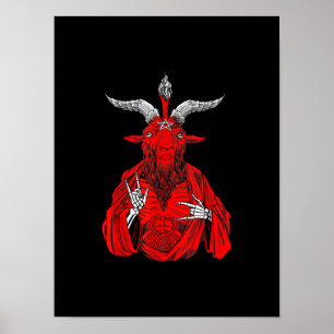 Poster Antéchrist Goat Satan Baphomet