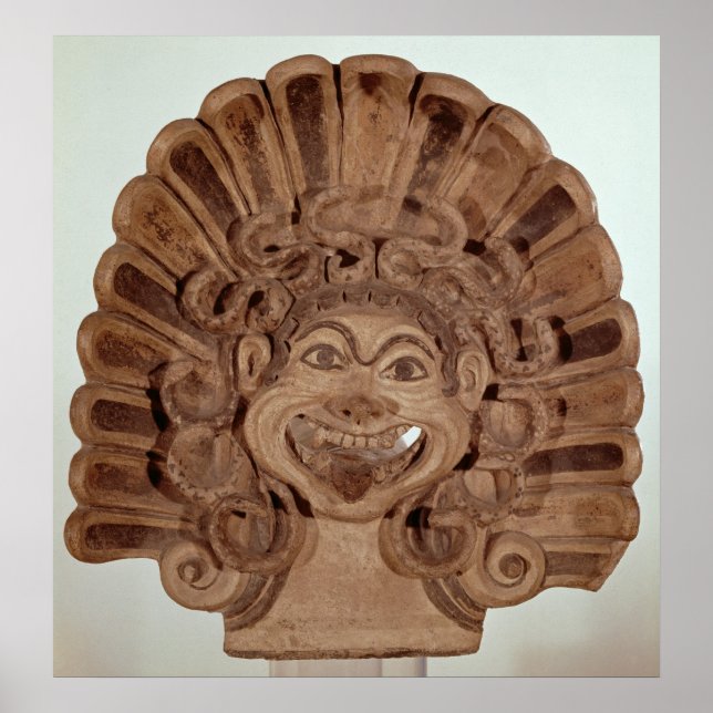 Poster Antefix avec la tête d'un gorgon (Devant)