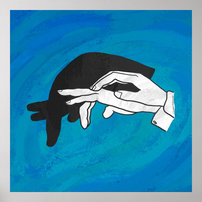 Poster Anteille Ombre Sur Bleu (Devant)