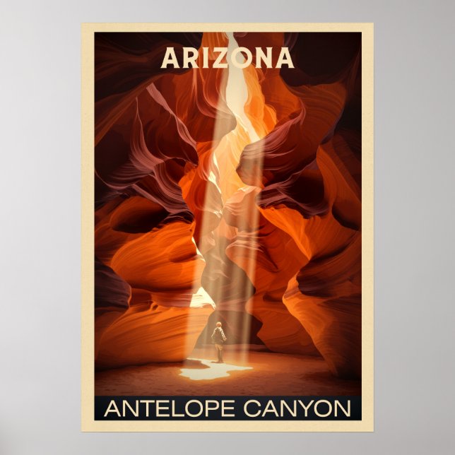 Poster Antelope Canyon National Park en Arizona V02 (Devant)