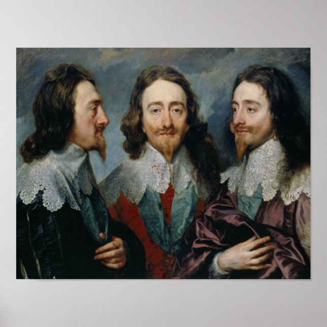 Poster Anthony van Dyck - Charles I (1600-49) (Devant)
