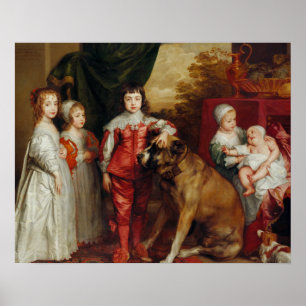 Poster Anthony van Dyck - Cinq enfants aînés de Charles