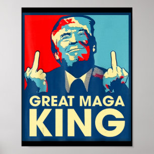 Poster Anti Biden Le Grand Maga King amusant Trump Ultra 