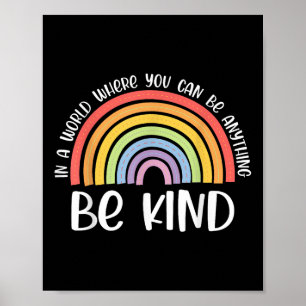 Poster Anti-intimidation Be Kind Unity Day Rainbow Kindne
