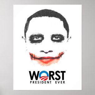 Poster Anti-Obama - Le pire président jamais noir