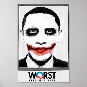 Poster Anti-Obama - Le pire président jamais noir