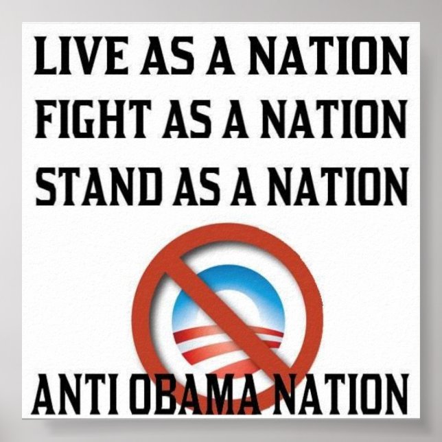 Poster Anti Obama Nation (Devant)