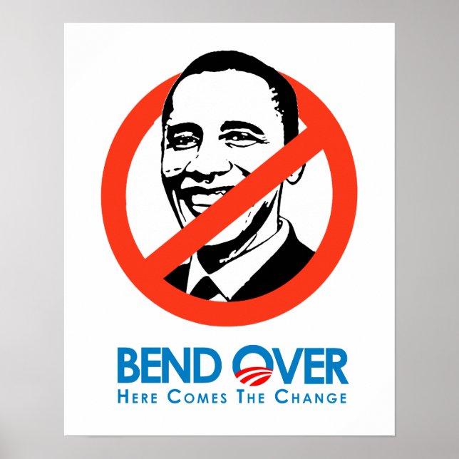 Poster Anti-Obama - Un virage pour le changement (Devant)