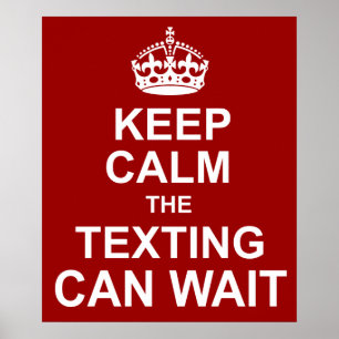 Poster Anti-Texting Keep Calm