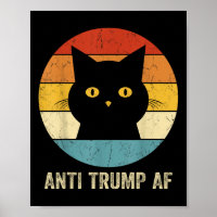 Anti Trump Af Tee Retro Funny Anti Trump Cat
