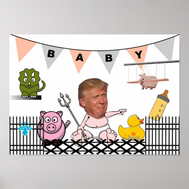 Poster Anti Trump / Baby, (Devant)