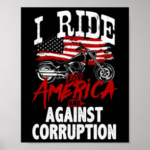 Poster Anti Trump Biker Résiste Contre La Corruption Mani
