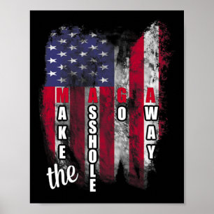 Poster Anti Trump drôle mega faire disparaître le trou sl