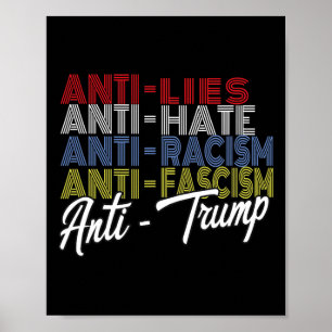 Poster Anti Trump Hate Mies Et Fascisme Résistent Au Vote