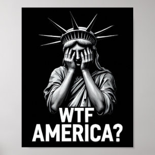 Poster Anti-trump Politique Et Démocratie Wtf Amérique