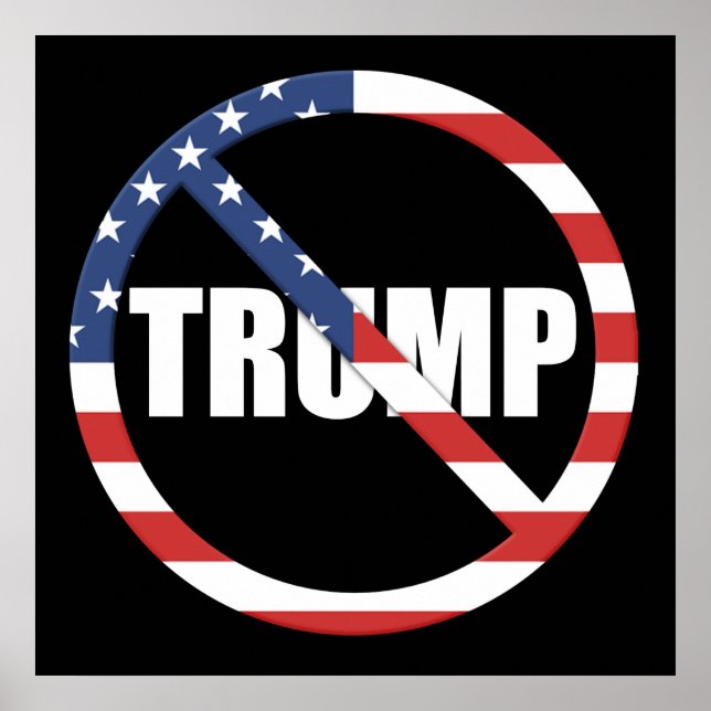 Poster Anti-Trump pro-démocratie (Devant)