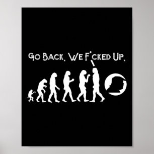 Poster Anti Trump - Retour à l'évolution Trump Tee