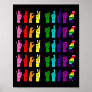 Poster Anti Trump Subtle Sign Language Asl Lgbtq Pride 20