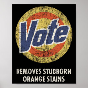 Poster Anti-Trump Vote Lessive Détergent Drôle Vintage