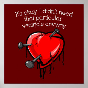 Poster Anti-Valentine Broken Heart