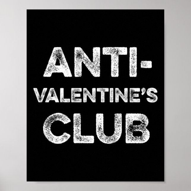 Poster Anti Valentines Club Single Awareness Day Sarcast  (Devant)