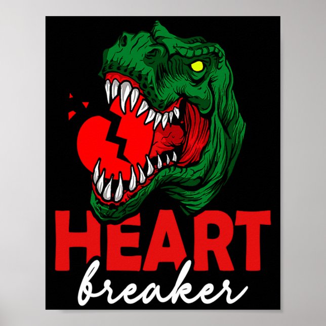 Poster Anti Valentines Day Single Heart Breaker T Rex Di  (Devant)