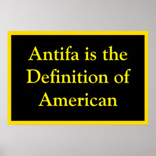 Poster Antifa définit l'Américain patriotique