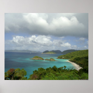 Poster Antilles, îles Vierges américaines, St. John, tr