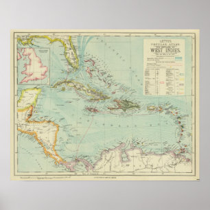 Poster Antilles ou Antilles