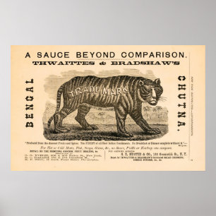 Poster Antique 1869 sauce épicée ad