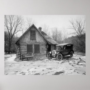 Poster Antique Car in Rock Creek Park, années 1920