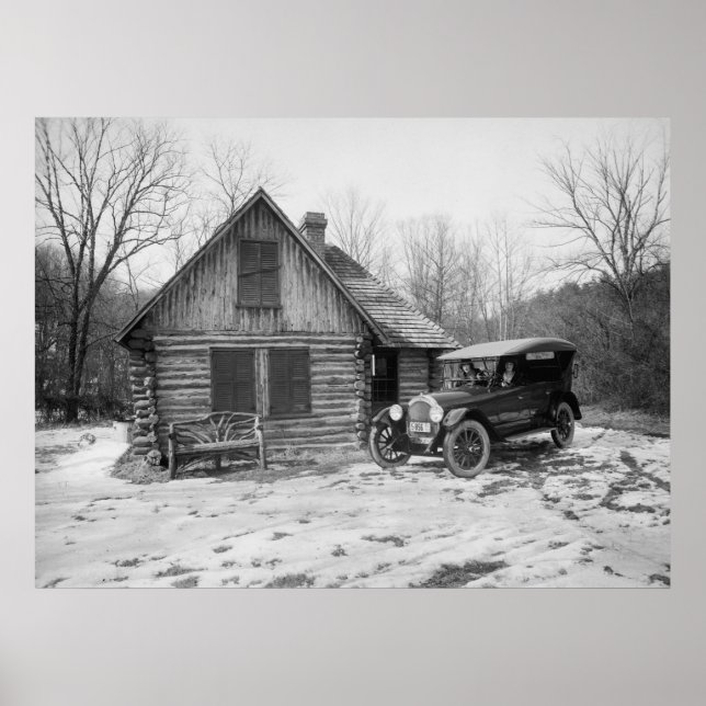 Poster Antique Car in Rock Creek Park, années 1920 (Devant)