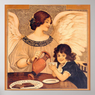 Poster Antique française au chocolat