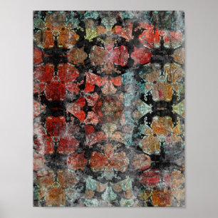 Poster Antique Grunge Vintage Vieux tapis de laine artisa