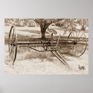 Poster Antique Hay Rake