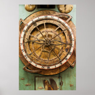 Poster Antique horloge face, Allemagne