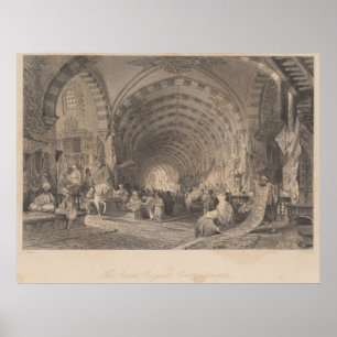 Poster Antique Istanbul Constantinople Grand Bazar