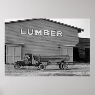 Poster Antique Lumber Truck: 1925