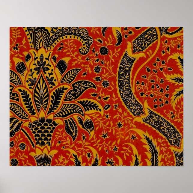 Poster Antique William Morris Inde Wallpaper (Devant)