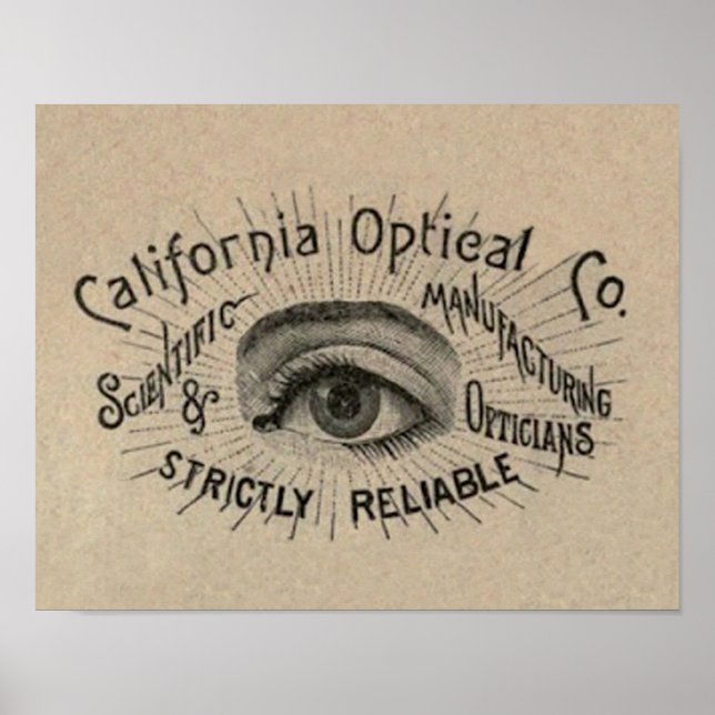 Poster Antiquité des yeux Publicité optique (Devant)