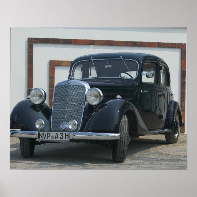 Poster antiquité mercedes 3 (Devant)
