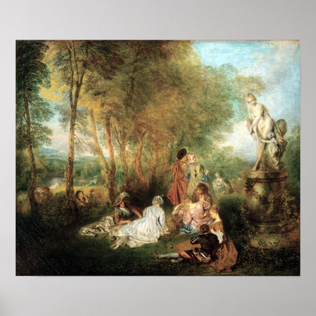 Poster Antoine Watteau La fête de l'amour (Devant)