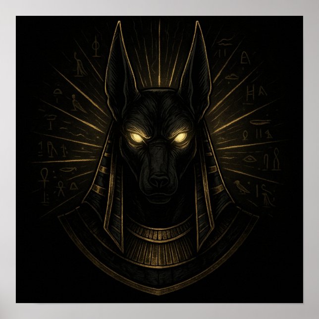 Poster Anubis Dieu de l'après-vie - Mythologie égyptienne (Devant)