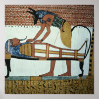 Anubis et une momie, de la Tombe de Sennedjem