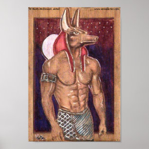 Poster Anubis sur le bois : www.AriesArtist.com