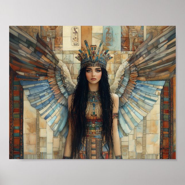Poster Anunnaki Star Goddess Inanna Mosaic Art Nouveau (Devant)