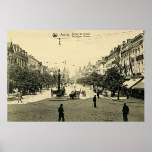 Poster Anvers 1900 Anvers De Keyser Avenue Anvers