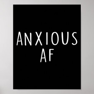 Poster Anxiété Af Panique Stress Santé mentale Awar