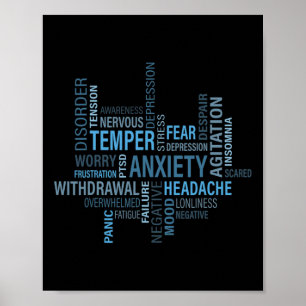 Poster Anxiété de sensibilisation à la santé Trouble de l